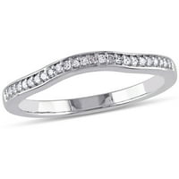 14k dijamantni zaručnički prsten od bijelog zlata, polu-vječnost