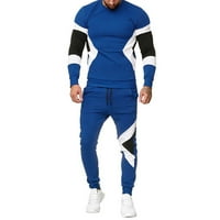 Muška zimska Trenirka s okruglim ovratnikom, kombinacija boja, Trenirka s ljestvama, hlače, futurističko odijelo