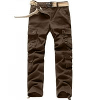Muške teretne hlače u donjem dijelu-rastezljive Ležerne Radne hlače širokog kroja za muškarce u boji kave