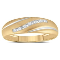 Muški dijamantni prsten od žutog zlata od 14 karata, vjenčani prsten za godišnjicu braka, veličine 10,5 karata