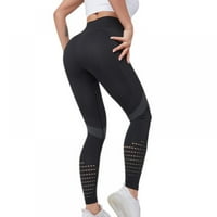 Ženske najlonske hlače za fitness visoke elastičnosti, Visoki struk, bedra od breskve, pripijene sportske hlače